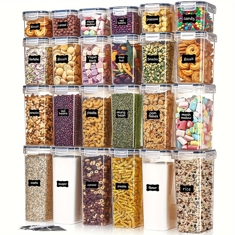 Kitchen Appliances Garage - 24Pcs Food Storage Containers 12 Boxes