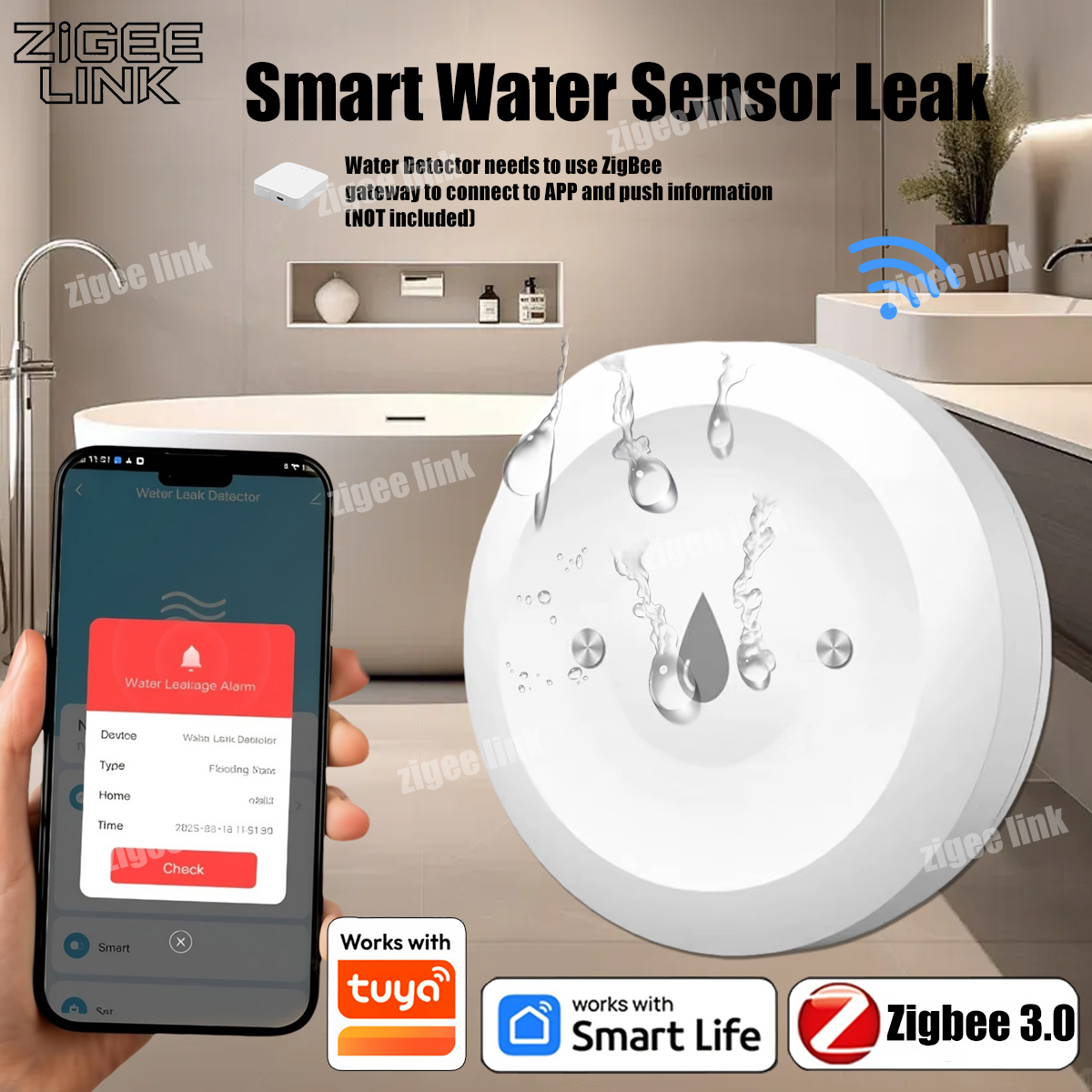 Kitchen Appliances Video - Smart Water Leak Sensor For Tuya