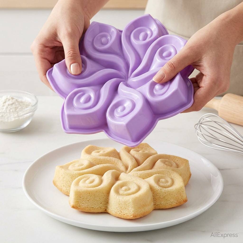 Large Flower Silicone Cake Mol - огляд і ціна Kitchen Appliances Garage