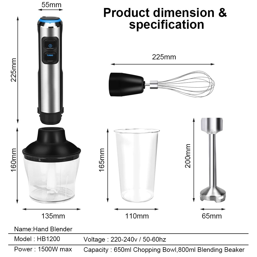 4 in 1 High Power Hand Stick B - огляд і ціна Blender High Power