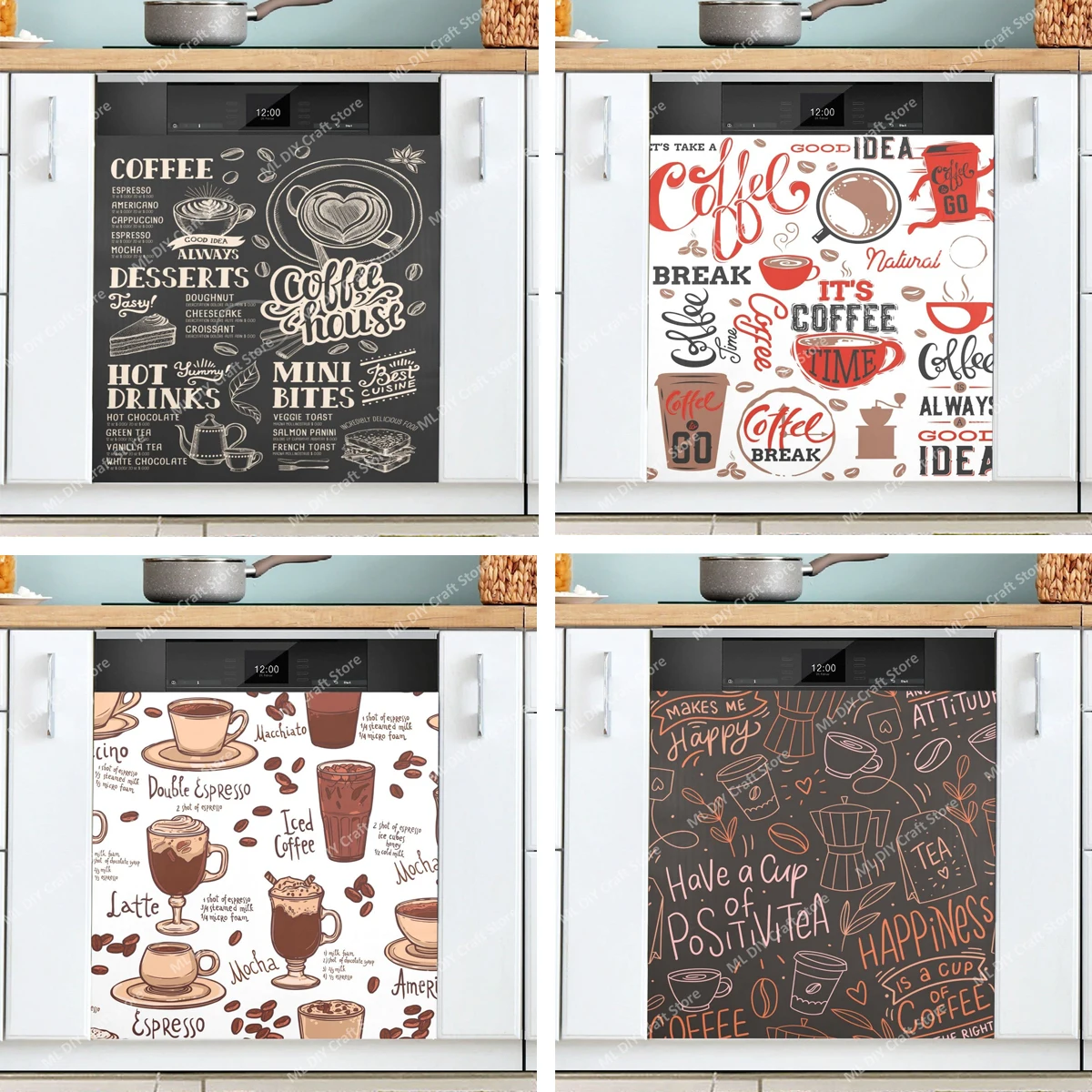 Retro Coffee Topics Cafe Desig - огляд і ціна Kitchen Appliances Pictures