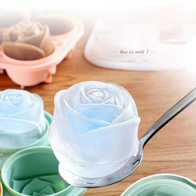 3D Rose Ice Molds 4 Holes Ice  - огляд і ціна Kitchen Appliances Garage