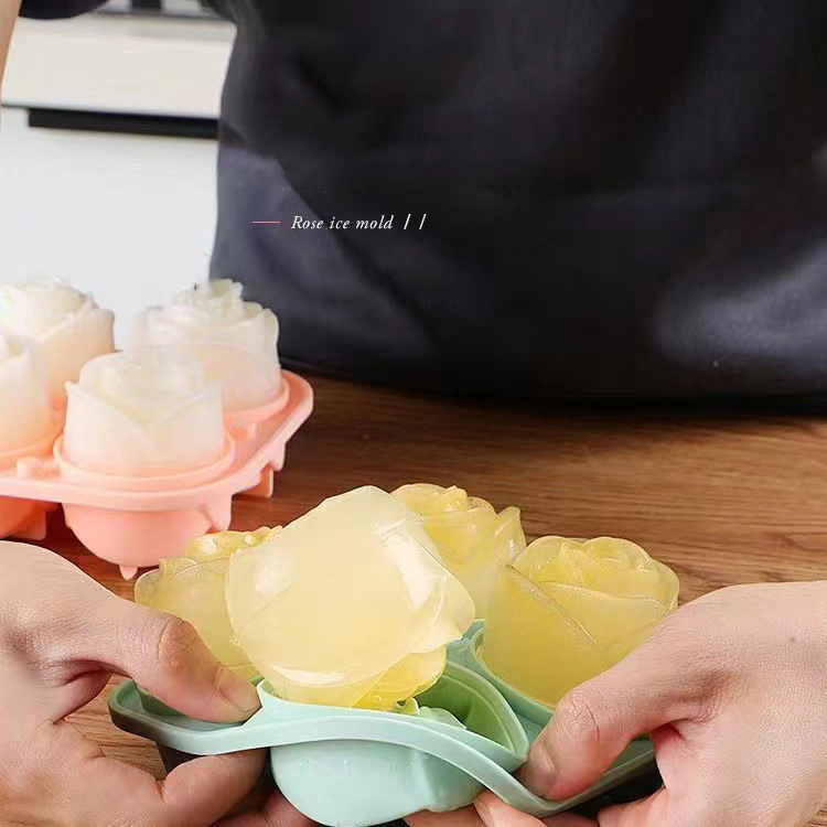 3D Rose Ice Molds 4 Holes Ice  - огляд і ціна Kitchen Appliances Garage