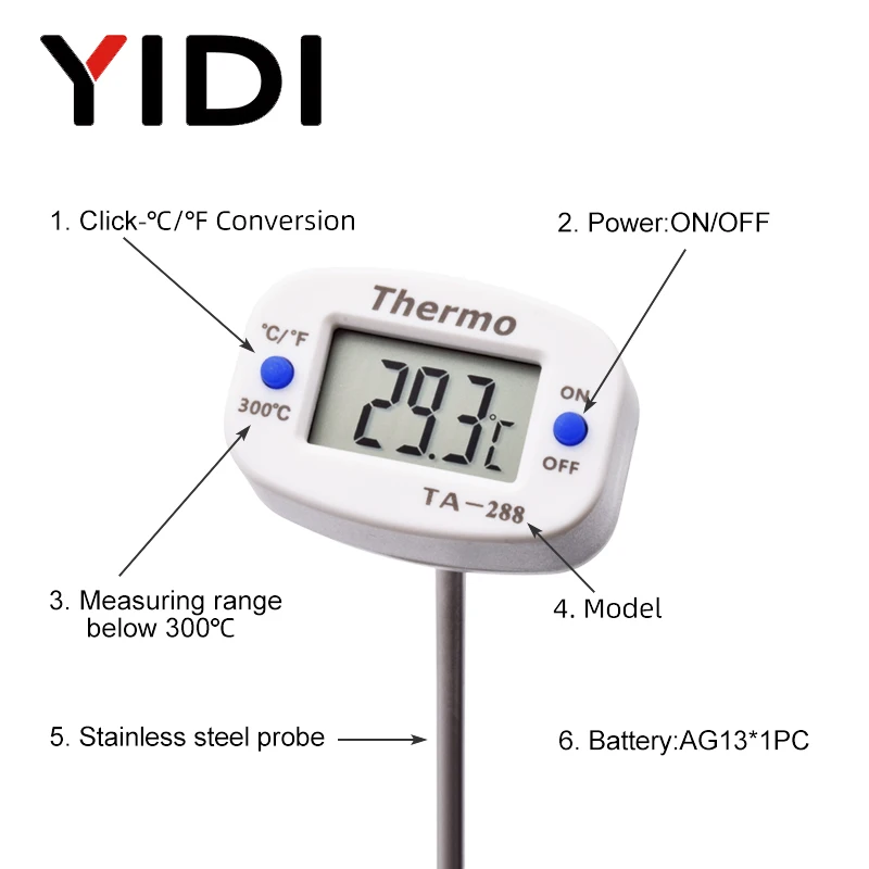 TA288 LCD Digital Food Thermom - огляд і ціна Kitchen Appliances Video