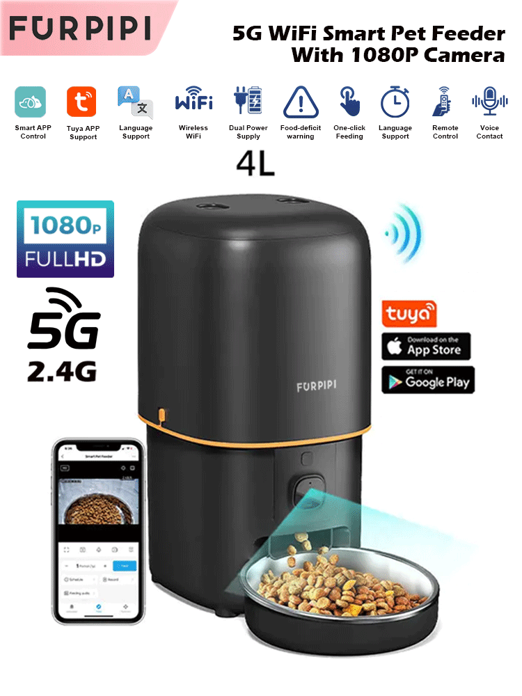 Automatic Cat Feeder Camera Pe - огляд і ціна Kitchen Appliances Video